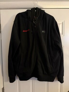 Black SnapOn heated zip up jacket
